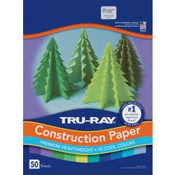 Image for Tru-Ray Sulphite Construction Paper, 12 x 18 Inches, Assorted Cool Color, Pack of 50 from School Specialty