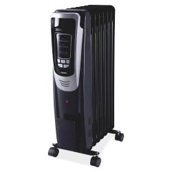 Image for Lorell LED Display Mobile Radiator Heater, Black from School Specialty