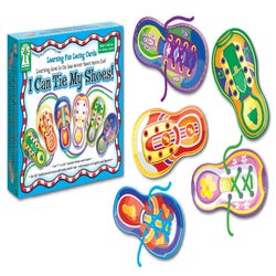 Image for Key Education I Can Tie My Shoes! Learning Fun Lacing Card, Set of 6 from School Specialty