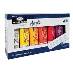Royal & Langnickel Artist Acrylic Paint Set, 4 Ounces, Assorted Color, Set of 12 Item Number 1471233