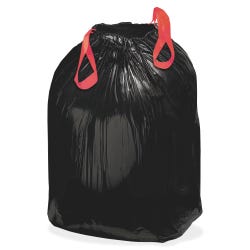 Image for Webster Industries Draw'n Tie Drawstring Trash Can Liners, 33 Gallon, Black, Pack of 150 from School Specialty