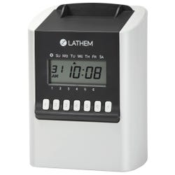Image for Lathem 700E Calculating Electronic Time Clock, 6-7/8 W x 5-1/5 D x 9-3/5 H Inches from School Specialty