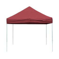 ShelterLogic Pro Pop-Up Canopy with Black Roller Bag, 10 X 10 ft, Steel, Red Cover 1440615