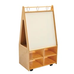 Image for Childcraft Mobile Magnetic Dry-Erase Easel, Double Sided, 24-3/4 x 16 x 46 Inches from School Specialty