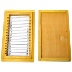 Image for Eisco Labs Wooden Microscope Slide Box, Holds 25 Slides from School Specialty