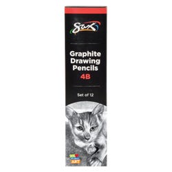 Image for Sax Graphite Drawing Pencil Pack, 4B Lead Hardness Degree, Set of 12 from School Specialty