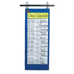 School Smart Pocket Chart for Classroom, 12-1/2 x 33 Inches, 14 Pockets, Blue, Item Number 085089