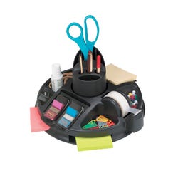 Image for Post-it Rotary Organizer with Tape, Post-it Notes and Flags, Plastic, Black from School Specialty
