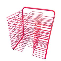 Image for Bulman 15 Shelf Desktop Drying Rack, 21-1/2 in x 18 in x 24 in, Red from School Specialty