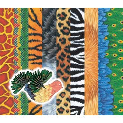 Roylco Assorted Animal Pattern Craft Paper, 8-1/2 x 11 Inches, Pack of 40 Item Number 247334