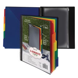 Image for Samsill 5 Subject Poly Spiral Organizer, Assorted Color from School Specialty
