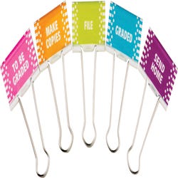 Image for Teacher Created Resources Classroom Management Large Binder Clips, Set of 5 from School Specialty
