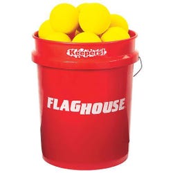 Image for FlagHouse Keepers Best Bounce Balls, 3-1/2 Inches, Set of 24 with Included Pail from School Specialty