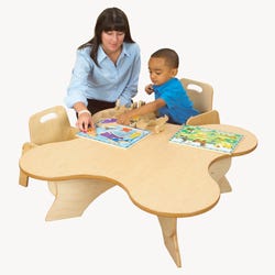 Image for Childcraft Adjustable Toddler Table with 4 Chairs, Blossom, 35-3/4 x 35-3/4 x 14, 16-1/2, and 19 Inches from School Specialty