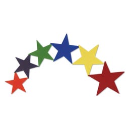Image for Poly Enterprises Poly Stars, 9-1/2 Inches, Assorted Colors, Set of 6 from School Specialty