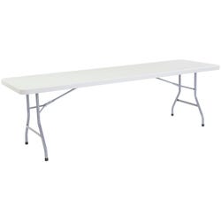 Image for National Public Seating BT3000 Series Rectangle Lightweight Folding Table, 96 x 30 x 29-1/2 Inches, Gray from School Specialty