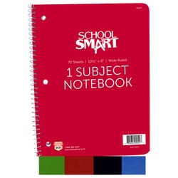 Image for School Smart Spiral Wide Ruled Notebook, 10-1/2 x 8 Inches, 70 Sheets from School Specialty