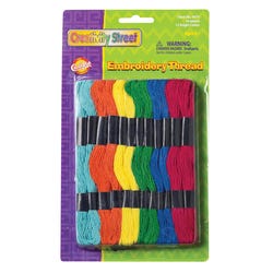 Creativity Street Non-Toxic Embroidery Thread, 8 yd, Assorted Color, Set of 24 Item Number 1458531