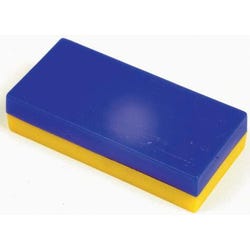 Image for Dowling Plastic Encased Block Magnets - 1/2 in x 1 in x 2 in - Pack of 12 - Blue and Yellow from School Specialty