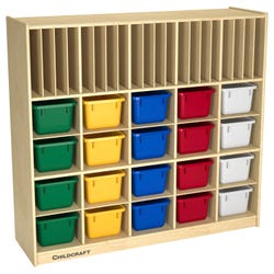 Image for Childcraft Mobile Folder and Cubby Unit, 20 Assorted Color Trays, 47-3/4 x 14-1/4 x 42 Inches from School Specialty