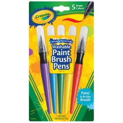 Image for Crayola Paint Brush Pens, Assorted Colors, Set of 5 from School Specialty