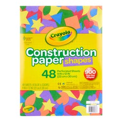 Crayola Construction Paper Shapes, 9 x 12 Inches, Assorted Colors, Pack of 48 Item Number 2004297