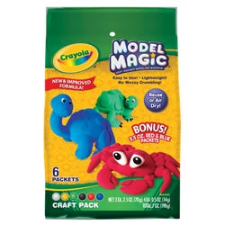 Image for Crayola Model Magic Modeling Dough, Assorted Colors, Set of 6 from School Specialty