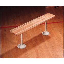 Image for Republic KC Bin Locker Room Bench with Fixed Base Pedestals, 72 X 9-1/2 X 18 Inches from School Specialty