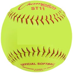 Image for Champion Safety Softball, 11 Inches, Yellow, Pack of 12 from School Specialty