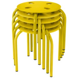 Image for Classroom Select Prima Stool, 12-Inch Seat Height, Yellow, Set of 5 from School Specialty