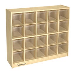 Image for Childcraft Mobile Cubby Unit, 20 Clear Trays, 47-3/4 x 14-1/4 x 30 Inches from School Specialty