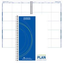Image for Hammond & Stephens 0456-6 P Wire-O Bound Lesson Plan Book, PolyIce Cover, 9-1/4 x 12-1/4 Inches, 6 Subjects, Green/ Blue from School Specialty