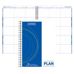 Image for Hammond & Stephens 0456-6 P Wire-O Bound Lesson Plan Book, PolyIce Cover, 9-1/4 x 12-1/4 Inches, 6 Subjects, Green/ Blue from School Specialty