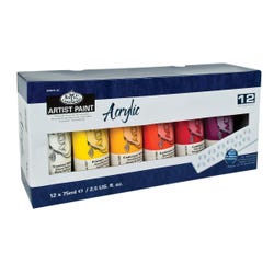 Royal & Langnickel Artist Acrylic Paint Set, 2.53 Ounces, Assorted Color, Set of 12 Item Number 1471232