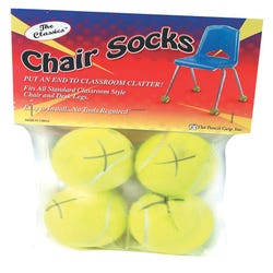 Image for The Pencil Grip Inc Chair Socks Floor Protectors, Yellow, Pack of 144 from School Specialty