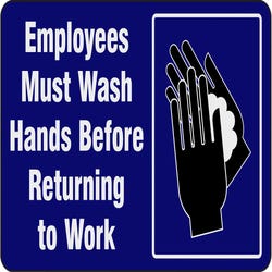 Image for Justrite Mfg Co LLC Employees Mustwash Hands Mat, 4 x 6 Feet from School Specialty