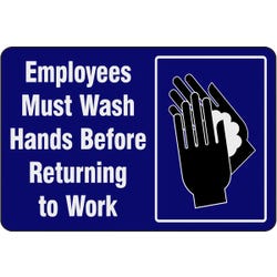 Image for Justrite Mfg Co LLC Employees Mustwash Hands Mat, 4 x 6 Feet from School Specialty
