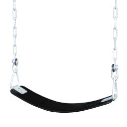 Image for Burke Single Swing Seat with Chain, 8 ft Beam Height, Molded Rubber, Black from School Specialty