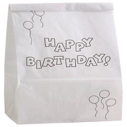 Hygloss Color Your Own Happy Birthday Bags, Pack of 25, Item Number 1559549