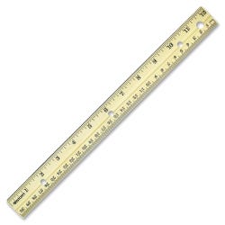 Westcott Wood Ruler with Metal Edge, 12 Inches, Scaled in 16ths, Natural Item Number 088176