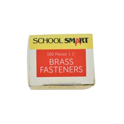 Image for School Smart Fastener, 1 Inch, Size 4, Brass Plated, Pack of 100 from School Specialty
