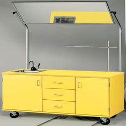 Image for Stevens ID Systems Mobile Demonstration Station with Mirror, Sink and Lock, 59 x 24 x 36 Inches from School Specialty