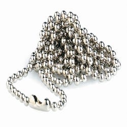 Image for Sicurix Beaded Chain Lanyard, 30 in, Metal, Nickel Plated, Pack of 100 from School Specialty
