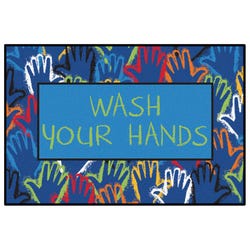 Image for Carpets for Kids KID$Value Wash Your Hands Rug, 4 x 6 Feet, Rectangle, Multicolored from School Specialty