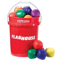 Image for FlagHouse Keepers Bean Balls, Assorted Colors, Set of 24 with Included Bucket from School Specialty