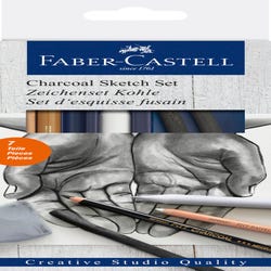 Image for Faber-Castell Charcoal Sketch Set, Medium Hardness, Assorted Tools, Set of 7 from School Specialty
