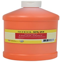 Image for School Smart Washable Finger Paint, Orange, 1 Quart Bottle from School Specialty