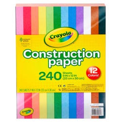 Crayola Construction Paper, 9 x 12 Inches, Assorted Colors, 240 Sheets Item Number 2020892
