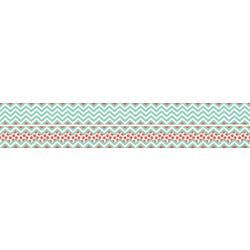 Image for Barker Creek Chevron Double Sided Trimmer, 3 Inches x 35 Feet, Turquoise from School Specialty