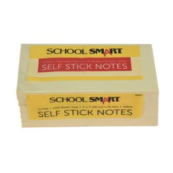 School Smart Self-Stick Note, 3 x 3 Inches, Yellow, 12 Pads with 100 Sheets Item Number 084876